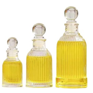 ขวดแก้วกลิ่นหอมลายแนวตั้ง Wholesale100ml 200มล. แท่งไม้ไผ่หอมสำหรับตกแต่งห้องน้ำบ้านห้องนั่งเล่น - Product Image 1