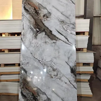 Panneaux muraux décoratifs en PVC marbré imperméables avec revêtement UV, installation facile, pour usage domestique et commercial
