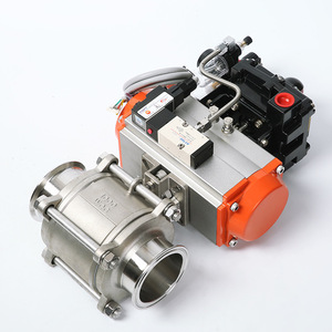 Vanne à bille pneumatique 1 pouce à union double, à double action, avec pression de fonctionnement de 700 psi pour usage industriel - Product Image 2