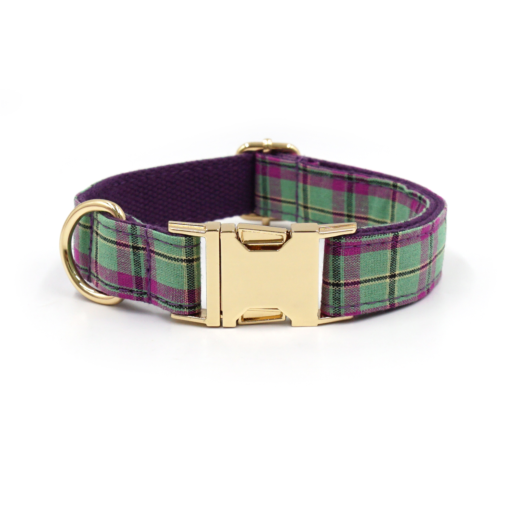 Plaid vert et violet