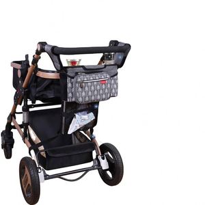 Sac organisateur pour poussette BSCI avec porte-gobelets, accessoire universel Lekebaby compatible avec toutes les poussettes - Product Image 4