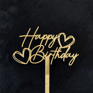 Adorno de acrílico para pastel de cumpleaños con diseño de estrella y corazón, con temática de miel y dulzura, de 1.3 mm de grosor, para cumpleaños. - Product Image 4