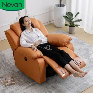 Çok fonksiyonlu modern yüksek geri relax sallanan ve döner elektrikli tek recliner kanepe sandalye ile USB