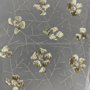 Tissu brodé en fil de coton coton, nouvelle étoffe pour vissage/broderie pour vêtements et ameublement de maison - Product Image 1