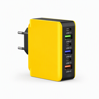 Chargeur 65W 3PD 3USB, adaptateur d'alimentation rapide 6 ports, prise standard EU US UK pour téléphone portable, vente en gros