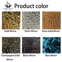 Tôle décorative en acier inoxydable 304 avec revêtement PVD couleur, motif vague d'eau, pour plafond et mur, disponible en plusieurs couleurs pour salon