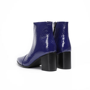 Stivali alla Moda in Vera Pelle <span class=keywords><strong>Blu</strong></span> con Punta Affusolata e Tacco Alto per <span class=keywords><strong>Uomo</strong></span>, Taglie Grandi, per Club Notturni, Feste, Danza Jazz, Stivaletti - Product Image 4