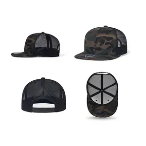 Snapback Mesh ayarlanabilir erkekler kamyon şoförü şapkaları ile özel Camo kapaklar