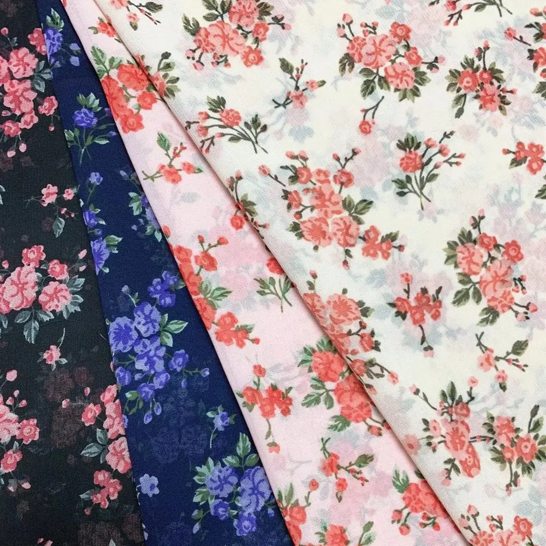 Tessuto Chiffon stampato delle donne della sciarpa della stampa della sciarpa musulmana Chiffon della bolla del fiore di vendita calda all'ingrosso per i vestiti