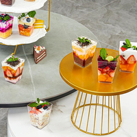 Mini Coupes à Dessert en Plastique Transparent de 150 ml avec Couvercles et Cuillères, Carrées Réutilisables pour Parfaits, Apéritifs et Dégustation