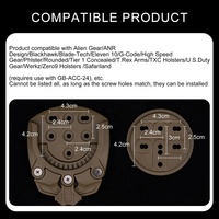 Nylon Texture AEG Holster Kit de débranchement rapide Adaptateur avec base rotative à 360 degrés Angle de réglage libre Accessoires de chasse