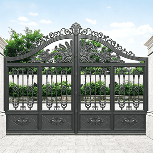 Portes coulissantes <span class=keywords><strong>d</strong></span>'<span class=keywords><strong>entrée</strong></span> principales en aluminium pour allées extérieures de maisons modernes – Designs de portails coulissants automatiques pour jardins – Ventes flash - Product Image 4