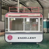 Carrito de Comida Móvil Personalizado, Camión de Comida para Crepas, Waffles, Pizza, Hot Dogs, Café Helado, en Venta
