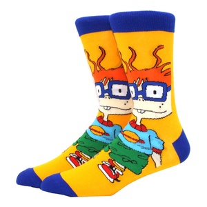 Chaussettes fantaisie drôles pour hommes en gros Personnages de logo personnalisé Chaussettes en coton Crew Anime Comics Fashion <span class=keywords><strong>Crazy</strong></span> Knitting Cartoon - Product Image 2