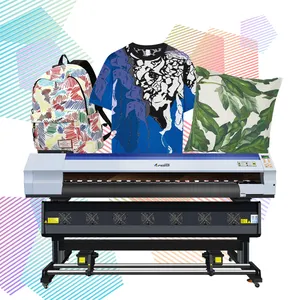 For Flag Banner Polyester Fabric 1.9m Digital Textile Printing Machine Inkjet Dye Sublimation Printer with high printspeed