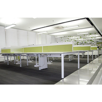 Poste de travail modulaire Greatway avec cloison de bureau et panneau MFC E0 avec gestion des câbles pour mobilier de bureau