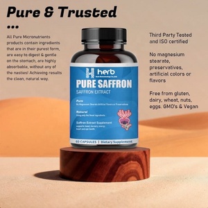 OEM/ODM Private Label <b>Saffron</b> <b>Supplements</b> Pure <b>Saffron</b> Extract Mood Focus Vision Energy Support for Women & Men <b>Saffron</b> Capsules - Product Image 2