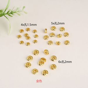 Perles facettées en forme de roue plaquées or, 6mm, perles espacées, pour la fabrication de bijoux, bracelets, colliers, accessoires, DIY - Product Image 3
