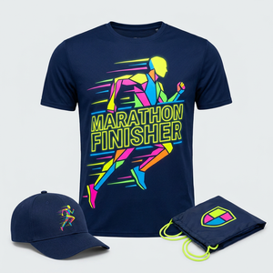Ensemble 3 Pièces Personnalisé pour Événements Sportifs : T-shirt de Course Unisexe, Casquette en Maille et Sac de Rangement – Idéal pour la <span class=keywords><strong>Campagne</strong></span> Estivale - Product Image 1