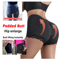 Ropa Interior Moldeadora Transpirable para Mujer, Tallas Grandes, con Relleno Artificial para Glúteos, Control de Abdomen, Levantador de Glúteos Acolchado, 2 Piezas