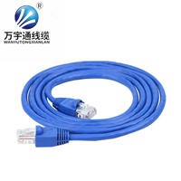 Kabel CAT5E CAT5 Xunfa Kustom 5M CCA Tembaga Konektor RJ45 Selubung Fleksibel Kabel Patch Jaringan Hotel