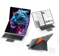 Nouvel ordinateur portable professionnel pliable 2-en-1 à double écran Intel dernière génération 13,5\" + 13,5\" avec 16 Go de DDR5, WiFi 5 et écran tactile 2,5K