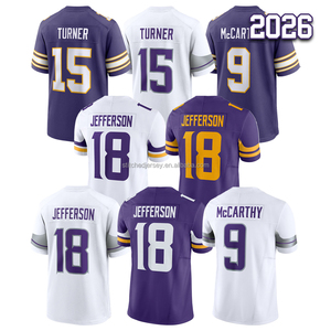 Maillot de football cousu pour hommes 2026 S-3XL J.J. McCarthy Justin Jefferson Dallas Turner - Product Image 1