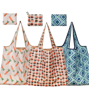 High Quality Eco-Friendly Cotton <b>Recycled</b> Polyester Medium Size Shoulder Handle Shopping <b>Tote</b> <b>Bag</b> Flexible Foldable Geometric - Product Image 4