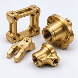 Pièces structurelles en laiton et aluminium usinées CNC 5 axes sur mesure OEM, supports de fraisage de précision et blocs de vannes de fluides fabriqués à partir de dessin - Product Image 4