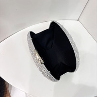 Sac de soirée classique tendance transfrontalier euro-américain, pochette rigide en acrylique vintage avec poignée métallique, sac à bandoulière en coton