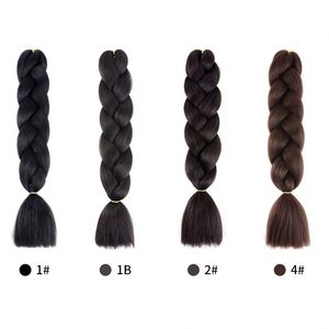 Cabello Sintético para Trenzas Resistente a Altas Temperaturas, Más de 40 Colores Vibrantes (1 # -A43) para el Mercado Global, Soporte OEM - Product Image 4
