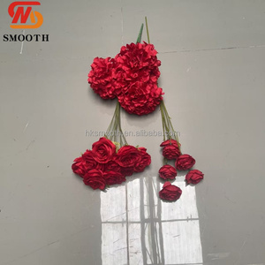 SMOOTH Stunning <b>Large</b> S Shape Wedding Red Rose <b>Artificial</b> <b>Flower</b> Runner Long Curved Moon Floral Arch with Stand - Product Image 4