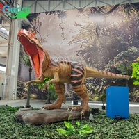 Modèle de dinosaure Carnotaurus animatronique à haute simulation, électronique et animé, pour exposition muséale