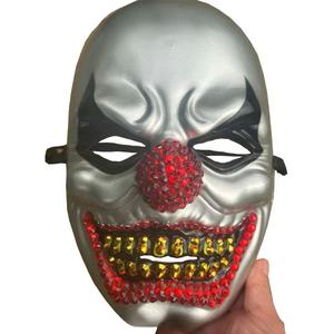 Nuevo espíritu Halloween Scary Clown Rhinestone Mask Bling Killer Clown Mask Horror Party Mask Fabricante - Product Image 4