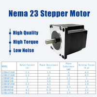 Motor HOLRY Nema23 57mm 1,8 grados 1.5A 1.8Nm 24VDC 48VDC Motor paso a paso híbrido de 2 fases Nema 23 para máquina automática