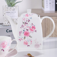 Service à café en céramique européen, 6 pièces, nouveau, service à thé en porcelaine, avec creality et pot de sucre