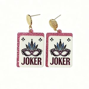 New Trendy Creative <strong>Quirky</strong> Mahjong square <strong>Earrings</strong> Cartoon Patterns Personalized Women Acrylic <strong>Earring</strong> - Product Image 3