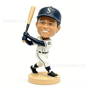 Custom Baseball Player <b>Bobblehead</b> Resin Figurine Ivory White Finished Goods For Decorations And Gifts - Product Image 3