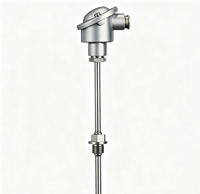 JUMO 902006/65-228-2003-1-15-500-668/000 Pt100 RTD Probe Suhu Kepala Sambungan Tipe B Termometer Resistansi Penyisipan
