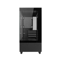 Boîtier de jeu pour ordinateur MATX avec panneau latéral en verre trempé à vue panoramique, modèle Gamer, châssis de jeu pour PC de taille moyenne en acier