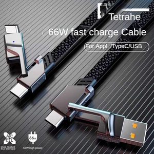 Chất Lượng Cao Pd 27W 65W 4 1 USB Nhanh Chóng Sạc Cáp Dữ Liệu Cho Máy Tính Xách Tay Tùy Chỉnh Nylon Bện Kẽm Vật Liệu Hợp Kim Cho Tai Nghe - Product Image 3