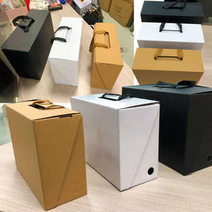 Grande boîte postale ondulée kraft personnalisée avec logo pour cadeau et emballage d'expédition - Product Image 6