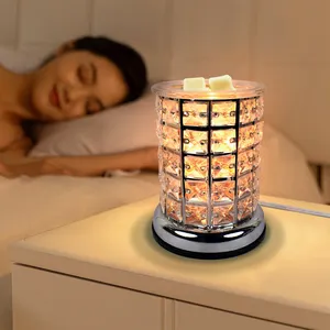 Crystal Gloss Wax Warmer for Scented Wax Hollow Night Light Aroma Decorative Light for Valentine's Day Gift Electric Wax Warmer