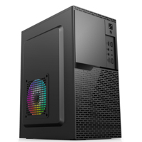 Boîtier PC Micro ATX Matx de luxe avec design noir et blanc personnalisé, boîtier PC RGB, boîtier de jeu PC