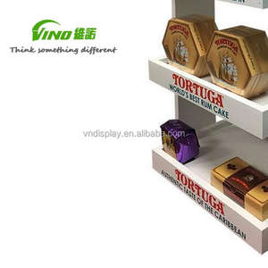 Étagère de présentation multi-niveaux sur pied, portable et facile à assembler, pour produits alimentaires promotionnels - Exposition - Product Image 3