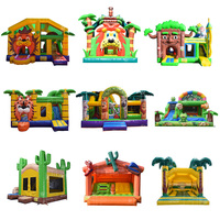 Château gonflable commercial intérieur et extérieur personnalisé avec toboggan et aire de saut pour enfants