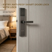 Nouvelle serrure intelligente numérique en acier inoxydable TT Lock avec empreinte digitale, mot de passe et clé, sécurité renforcée pour la maison