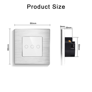Touchmi Wifi tuya thông minh tường chuyển đổi ánh sáng với nhôm thiết lập thời gian điều khiển bằng giọng nói chuyển đổi nhà thông minh - Product Image 6