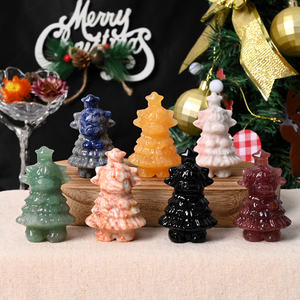 Nouveauté : sculptures de vache en cristal de Noël, pierres et cristaux naturels de haute qualité pour la décoration - Product Image 1