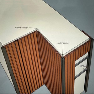 WPC Revêtement mural extérieur d'angle à angle droit Profil d'angle externe Bande de bord Couverture d'angle en <span class=keywords><strong>bois</strong></span> PVC et panneaux de connexion - Product Image 4